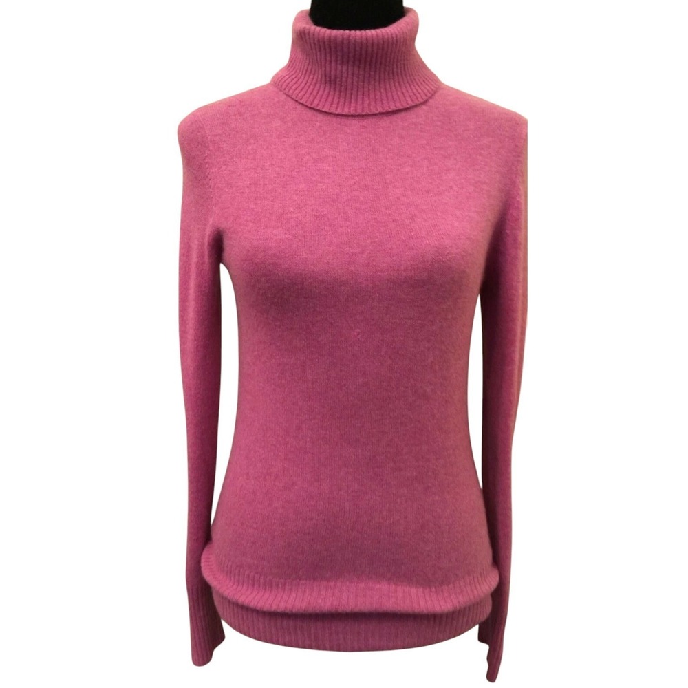 Apt. 9 Womens Mock Neck Pullover Sweater Small Purple Long Sleeve Cashmere